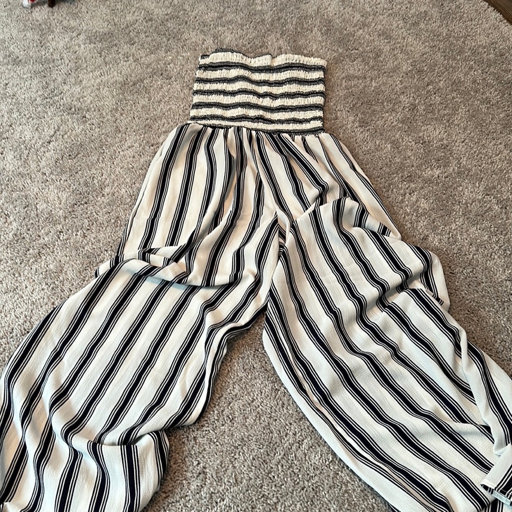 Mlle gabrielle strapless romper, size L